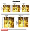 Set Of 2 Flat Printing Christmas Hot Party Curtains Golden Deluxe Ball Scopic Stylish Polyester Fiber Spring Curtain