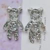 34*51mm Bear Cabochon Glitter Resin Charms DIY Fashion Cell Phone Case Decorative Accessories