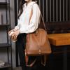 Soft Leather Backpack Women's Commuter Backpack Large Capacity Student Schoolbag
