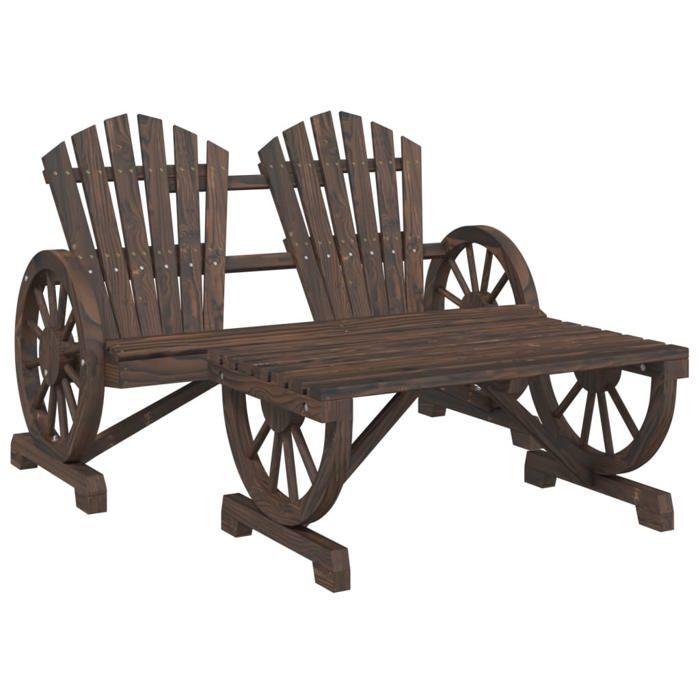 VidaXL Garden Lounge Set 2 Pcs, Patio Sofas, Furniture Set, Outdoor Backyard Terrace Furniture, Wood of 365098