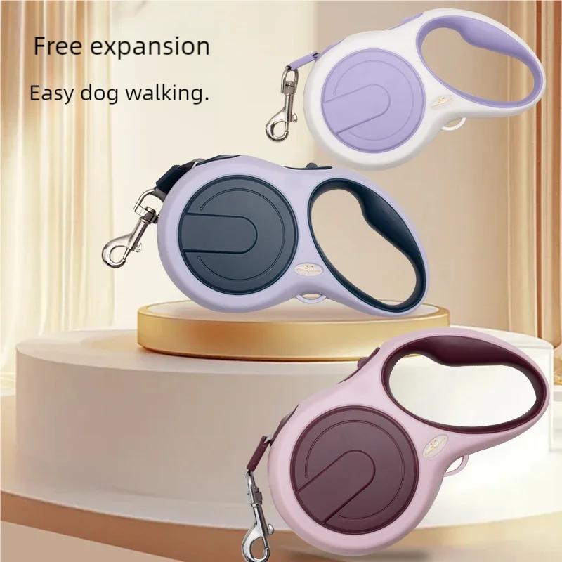 5m 50kg Dog Leash Retractable Roulette Collar for Small Medium Dog Accessories Adjustable Durable Walking Hiking Bulldog Rope