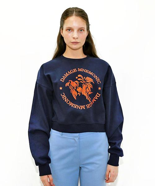 Demi Gnimonic Iris Navy Crop Sweatshirt_ Iris Navy Crop Mtm Free