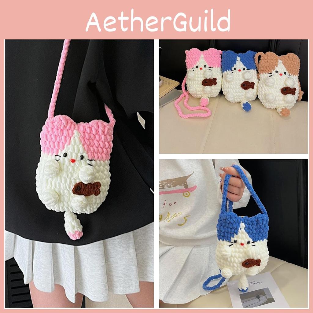 Girl Sweet Style Woolen Crossbody Bag With Lightweight Design For Use Daily