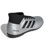 adidas Predator Tango 19.3 Comfortable Abrasion Resistant Mid Top Kids' Soccer Shoes Silver Black Patchwork G25802