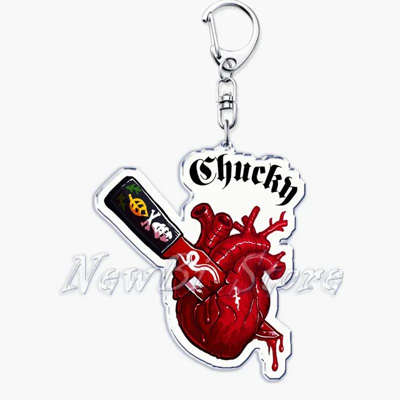 Horrible Movie Chucky Bride Keychain for Accessories Bag Pendant HALLOWEEN Ghost Doll Key Chain Ring Keyring Jewelry Fans Gifts