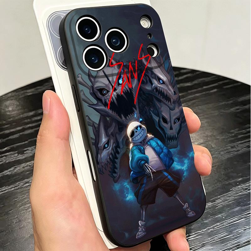 U-Undertale S-Sans Soft Phone Case for iPhone 16 16E 17 Air 15 Pro Max 14 Plus 13 Mini 11 12 7 Black Cover Back Shell