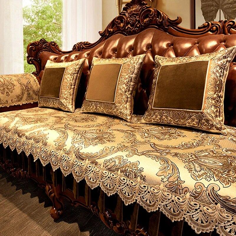 

Роскошная противоскользящая подушка для дивана Four Seasons, универсальная жаккардовая ткань, чехол для дивана, домашний декор для гостиной, 1/2/3/4, чехлы для диванов 1pc armrest 50x60 cm