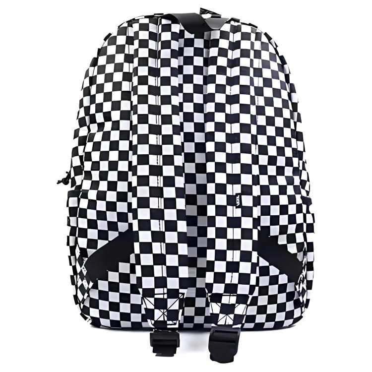 Vans Polyester Backpack Regular Unisex Black White Plaid VN000GP1DWW