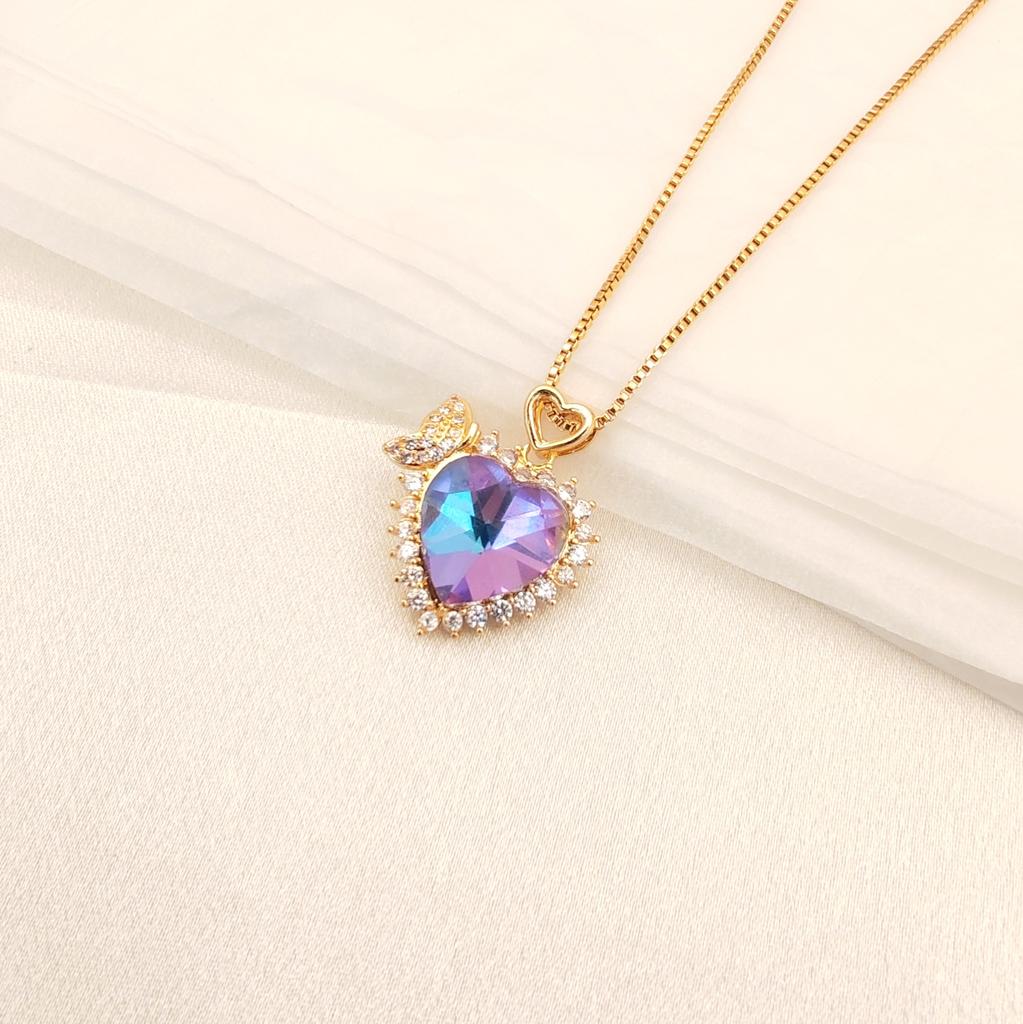Love Necklace Women'S Design Sense Light Luxury Inlaid Zircon Accessories