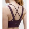 Lululemon Like A ClouD Longline brA  Light Support  D DD Cup blAck Plum