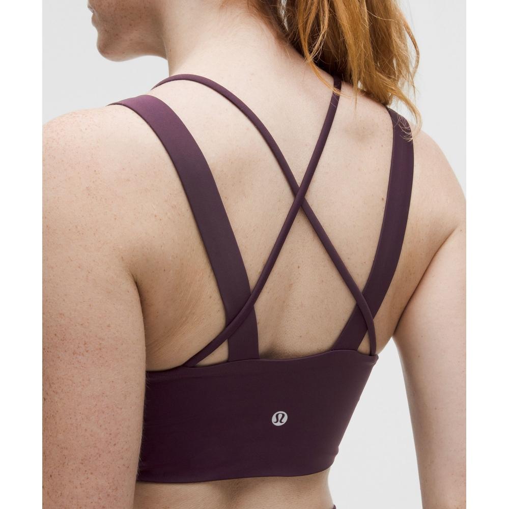 Lululemon Like A ClouD Longline brA  Light Support  D DD Cup blAck Plum