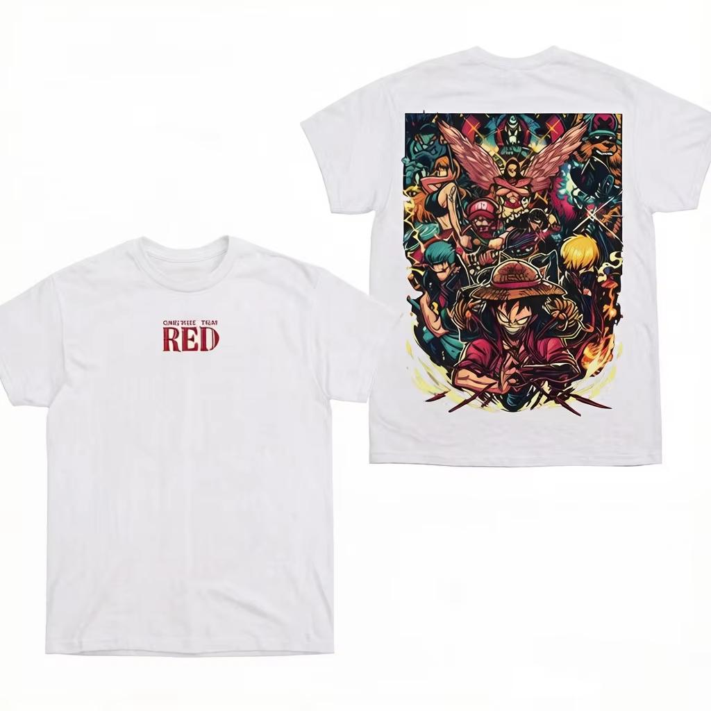 One Piece Luffy Graphic Printed Tshirt Anime Cotton Comfortable 2026 Summer  Relaxing and Comfortable New Cotton Tshirt for Unisex