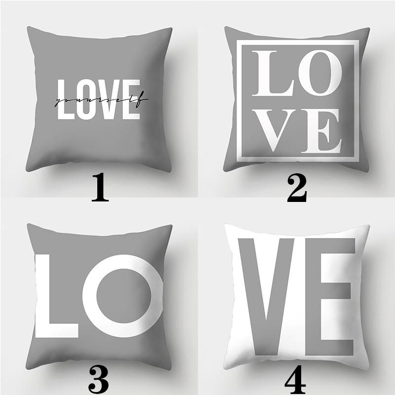 45cmX45cm Grey Series Pillowcase Square Sofa  Striped Plaid Cushion Cover