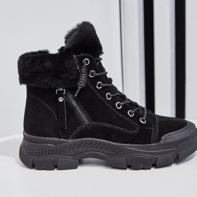 Winterschuhe Damen Schneestiefel Dicke Sohle Warmes Plüsch Damen Stiefeletten Rutschfest