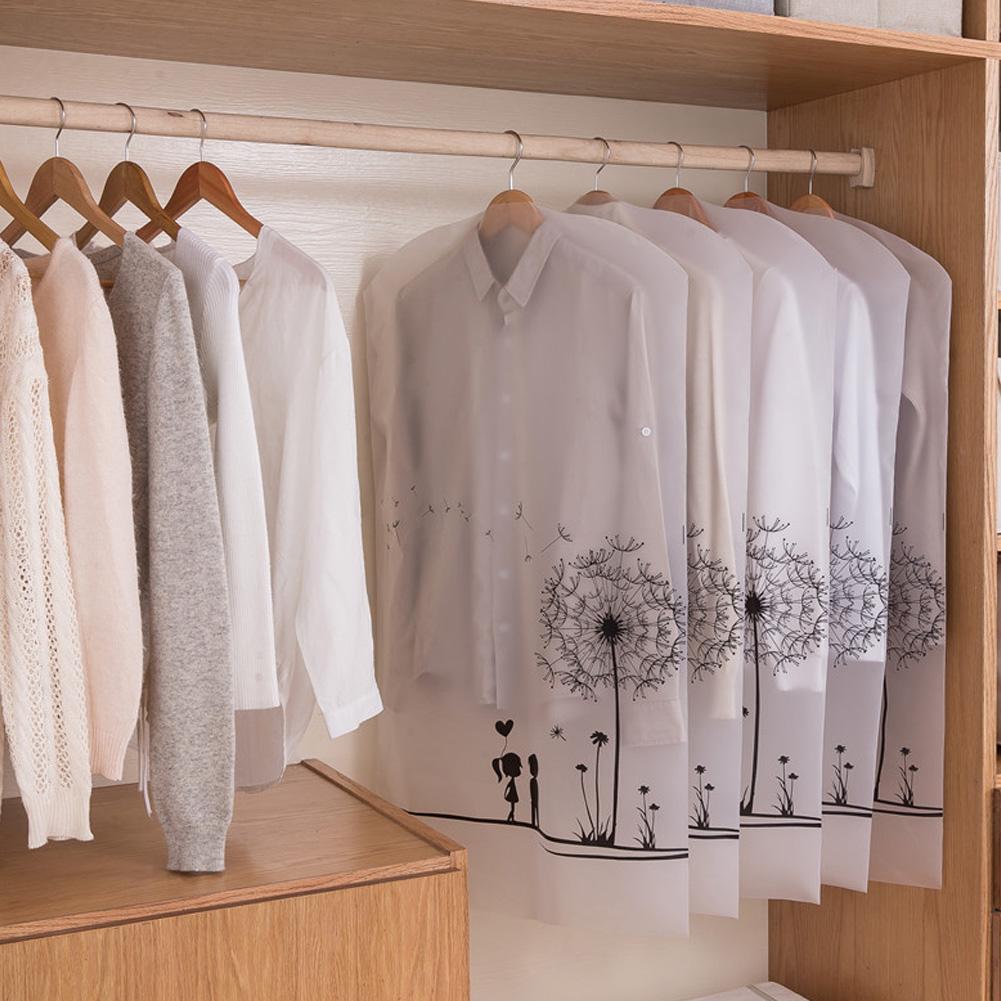 

10Pcs Household Hanging Waterproof Clothes Storage Bag Coat Suit Dust Cover Bag 60x100cm
