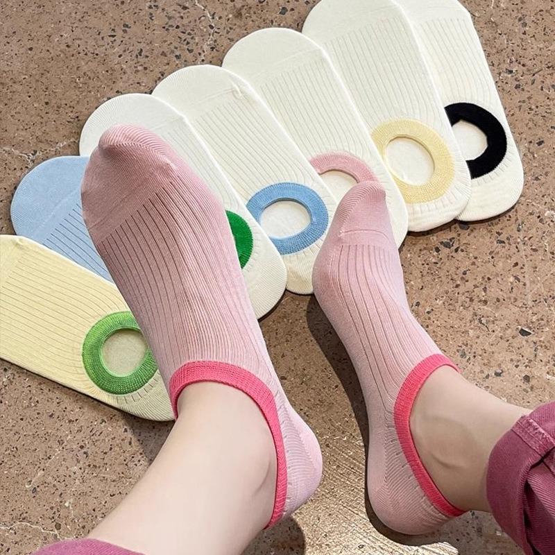 The Trend of Summer Thin, Breathable, and Light-mouthed Dopamine-colored Socks That Don't Fall Off and Women's Invisible Socks
