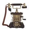 Antique Corded Telephone Rotating Dialing Decorative Vintage Phone Landline with Redialing Key for Living Room Bedroom