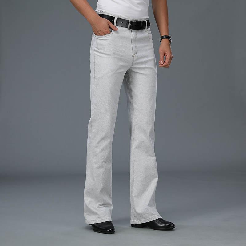 Plus Size Jeans Men Men's Summer Thin High Waist Flared Denim Trousers Loose Casual Jeans