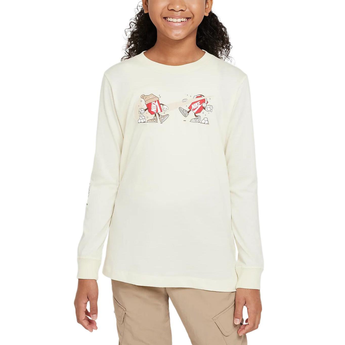 Nike Sportswear T Shirt Coconut Milk Teenagers HF6006-113 M