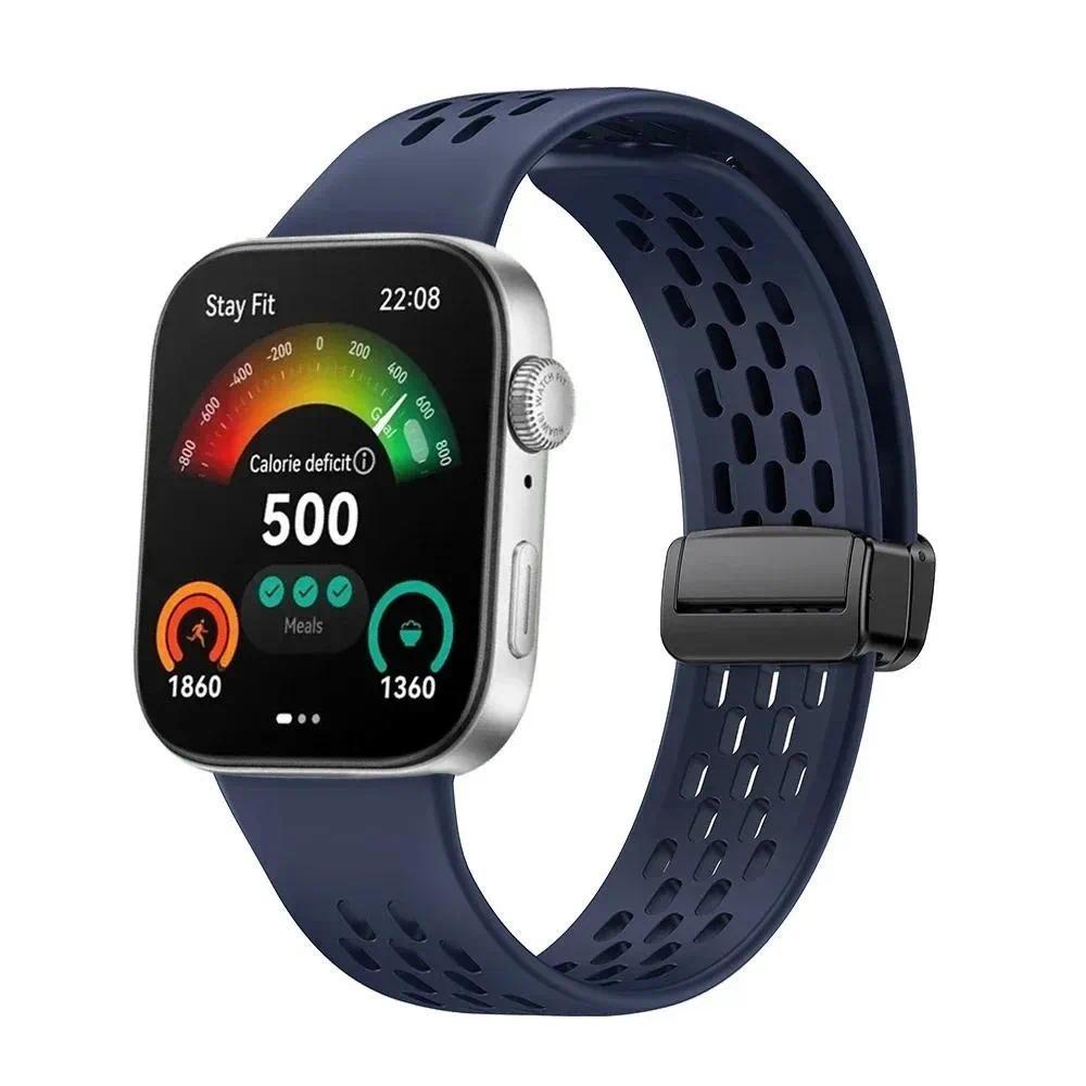 Sport Strap Compatible for Huawei Watch Fit 4 Fit 3 Soft Silicone Band Magnetic Buckle Watchband for Huawei Watch Fit 4 Pro