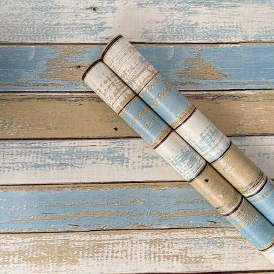 Blue Striped Self-adhesive Wallpaper Restaurant Living Room Bedroom Background Wall Decoration Sticker PVC Creative Wallpaper