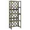 VidaXL Trellis with Shelves Grey 55x30x140 Cm Solid Fir Wood