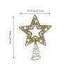 Christmas Tree Topper Decoration Five-Pointed Star Xmas Tree Decor Gold Silver Star for Home Party Decor 2025 New Year Gift