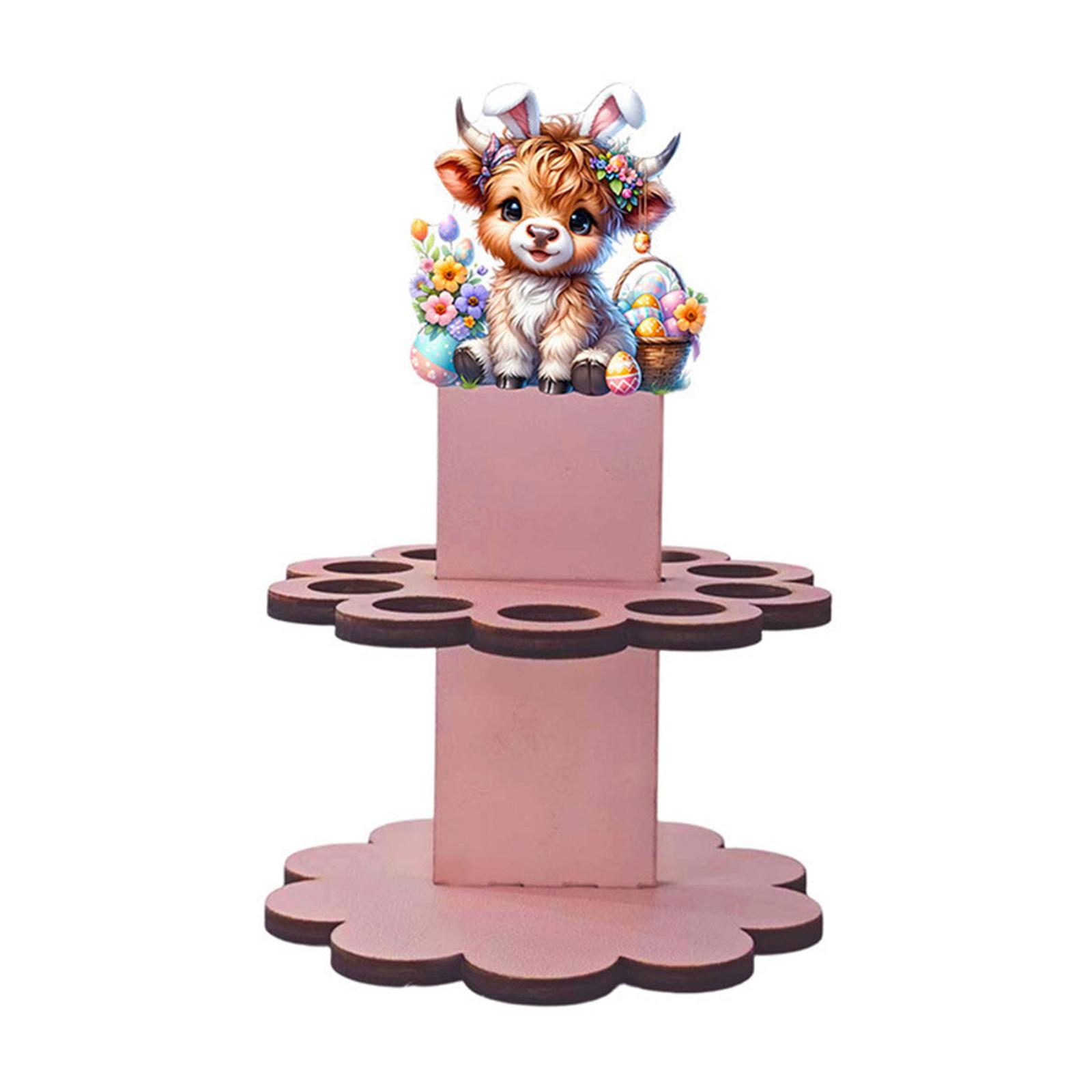 

Easter Wooden Wallet Ornament Easter Egg Storage Display Stand One Size