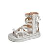Size 26-37 girls sandals 2025 summer new versatile high-top fashion exquisite Roman sandals lightweight soft sole