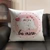 Cute Cartoon Ghost Couple Pillow Case Double-Sided Printing Short Plush Sofa Cushion Cover Bedroom Bedside Pillow