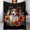 Schäferhund-Design digital bedruckt Polyester Schlafzimmer Samt Flanell Weiche Sofabezug Decke Fleece weiche Sofabezug Decken