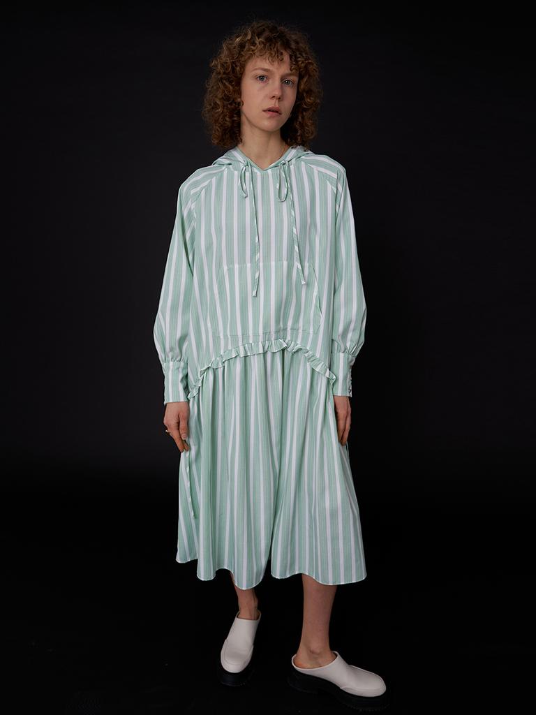 Bemon Hooded Maxi Dress_Green