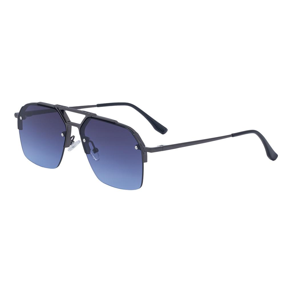 JYL TS Men's Double-Bridge Semi-Rimless - Retro Oversized Sun Shades KSL-98341