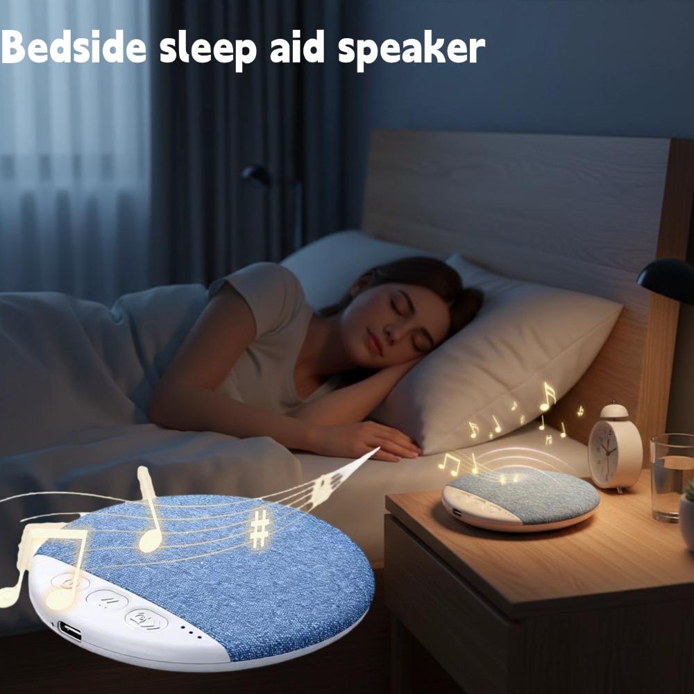 Mini Bluetooth Speaker for Bedroom | Bedside Sleep Aid Sound Machine with White Noise, Nature Sounds, Adjustable Timer