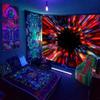 Fluorescent Tapestry UV Fluorescent  Psychedelic Mushroom Wall Hung Hippie Decorative Room Aesthetics