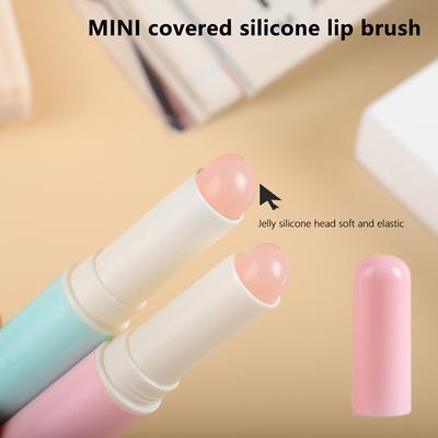 1 Stück Ausziehbarer Silikon-Lippenpinsel Concealer Make-up Werkzeug Q Weiche Fingerspitzen Lippenbalsam Lippenstift Applikator Abdeckung