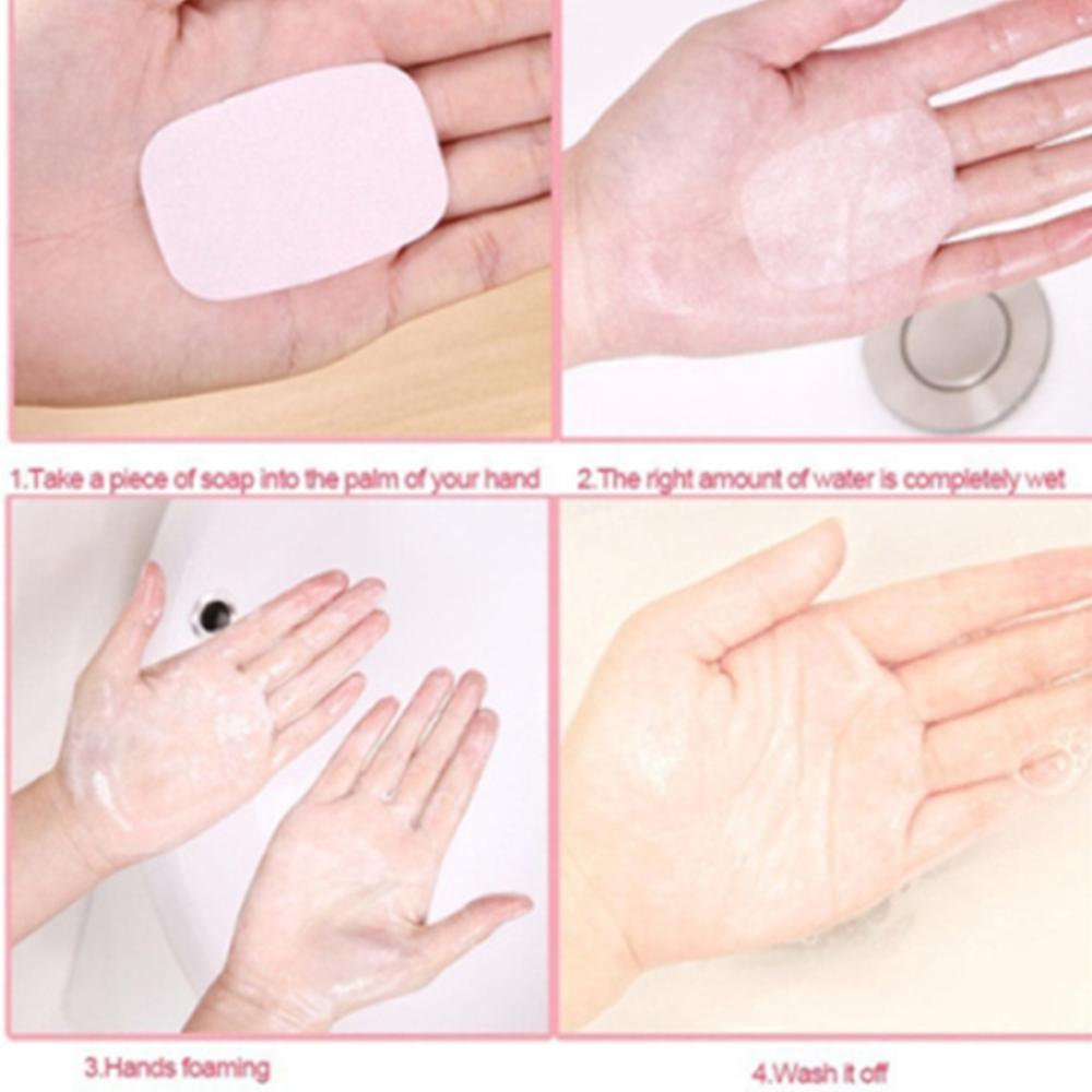 20/60/120/200Pcs New Portable Mini Disposable Soap Paper Travel Soap Paper Washing Hand Bath Clean Scented Slice Sheets Mini