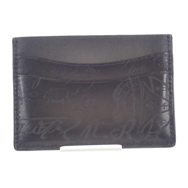 Berluti BAMBOU_NEO-JOUR-V2 Card Case Black Leather Mens
