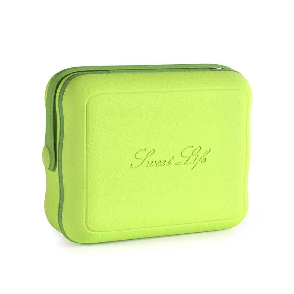 

Косметичка большой вместимости со светодиодной подсветкой, портативный дорожный органайзер для косметики, для отпуска зелёный