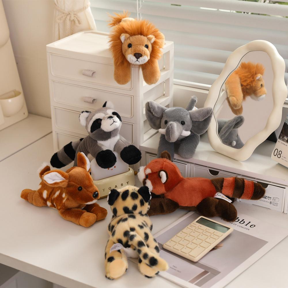 12Styles Cute Cartoon Giraffe Zebra Raccoon Lion Tiger Leopard Zebra Plush Toy Mini Animal Doll Stuffed Decor Gifts Kids