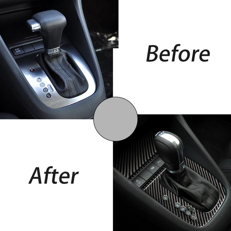 For Volkswagen VW Golf 6 GTI MK6 2008 2009 2010 2011 2012 2013 Car Center Console Gear Shift Panel Trim Cover Carbon Fiber Look