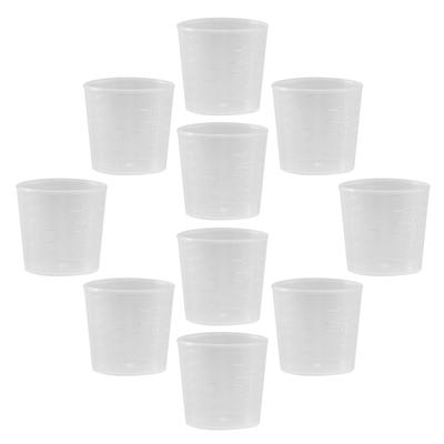 100pcs 30Ml Plastic Measuring Cup Transparent Graduated Cup For Liquid Powder Pills Kitchen Lab Use Scale Container