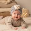 New European and American Plush Baby Hat, Cute Solid Color Bear Children's Hat, Autumn and Winter Warm Infant Cap