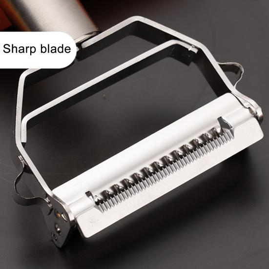 Edelstahl-Schäler Rostbeständig Doppelklinge Obst Gemüse Schäler Multifunktions-Küchenwerkzeug zum Scheiben Raspeln Julienne