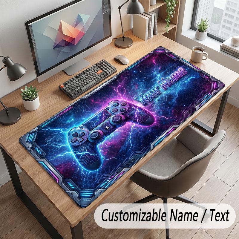 Spielcontroller-Thema Benutzerdefiniertes Mauspads Personalisierter Druck Name Text Schreibtischunterlage Für Home Office Tischdekoration