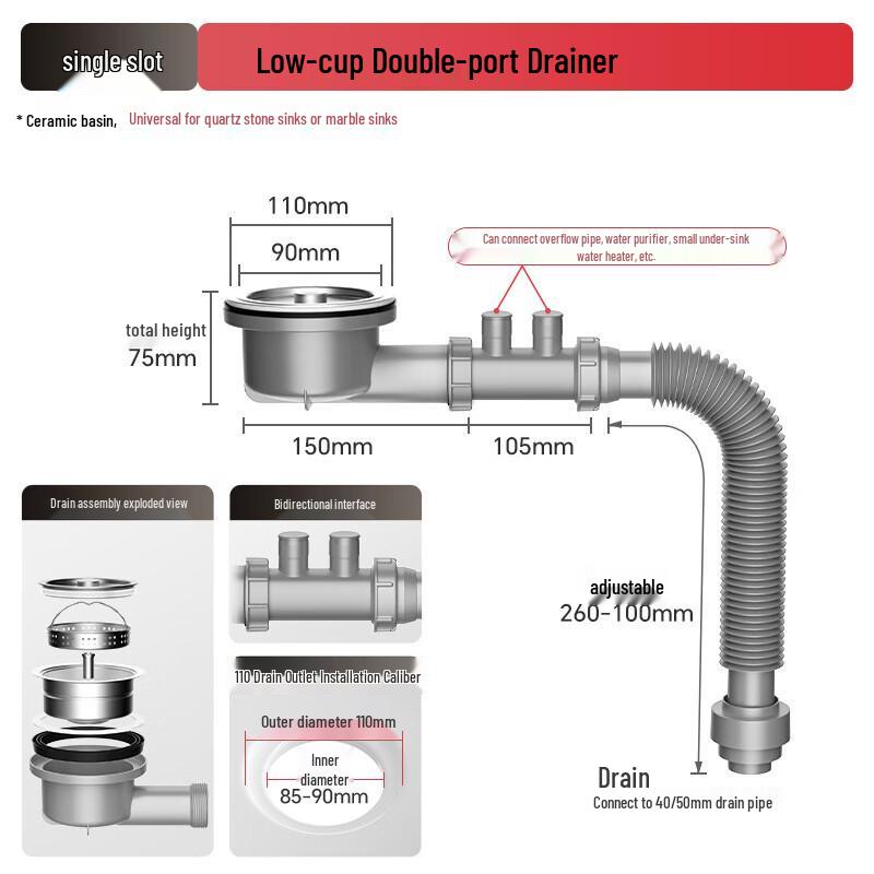 Space-Saving Balcony Laundry Sink Drainer