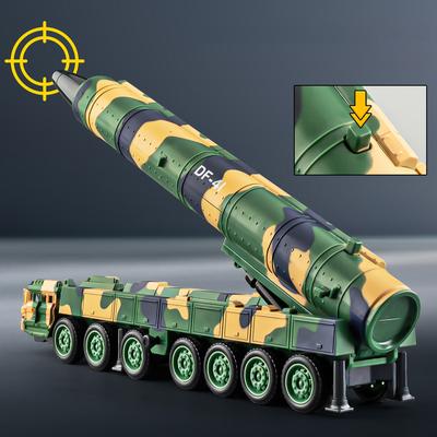1:50 Dongfeng Missile Carrier Julang Missile Launcher Alloy Metal Diecast Model Car Children Toy Car Sound & Light Birthday Gift