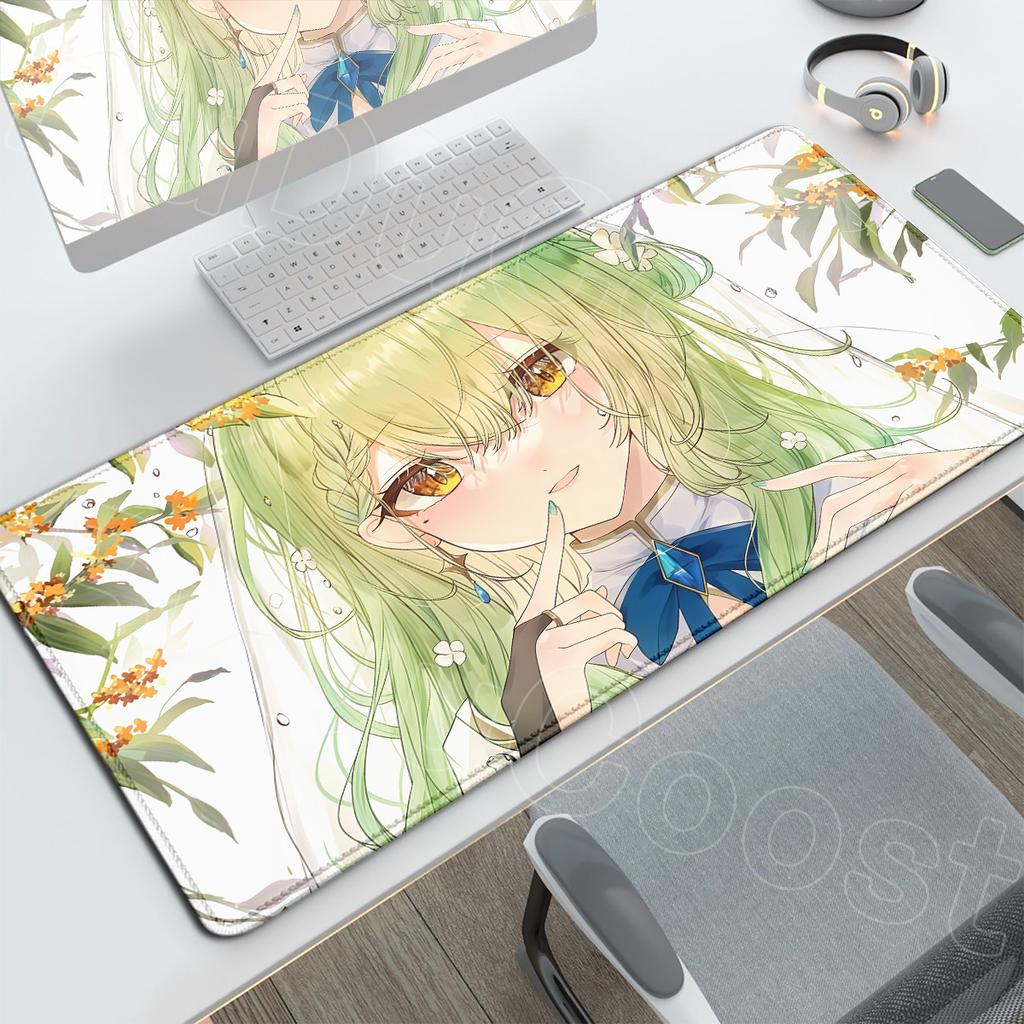 Kawaii Desktop Mouse Pads XXL PC Gaming Accessories Large Anime Carpet Non-slip Computer Game Hololive Ceres Fauna Keyboard Mats