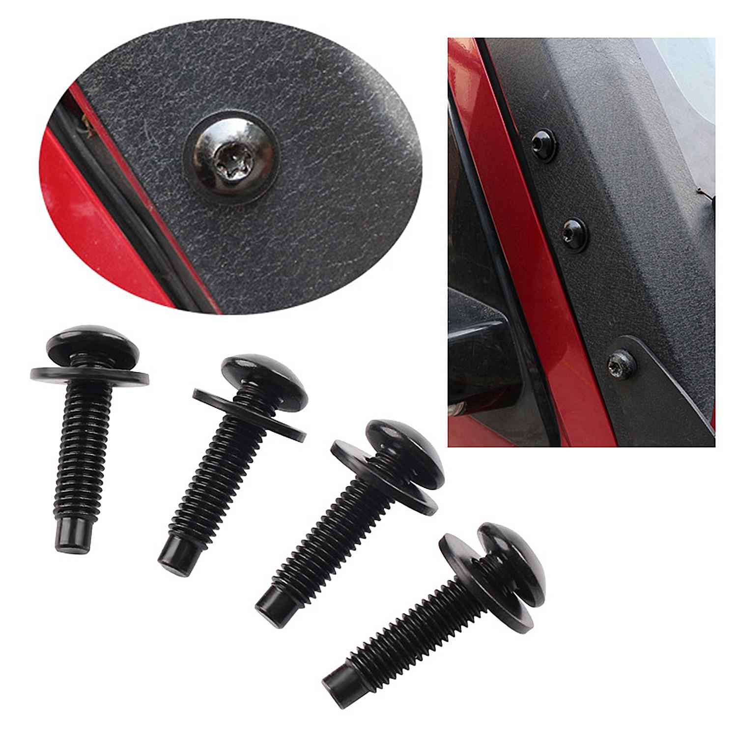 

Винты на крышу для Jeep Wrangler JK JKU 2007-2017 Wrangler JL 2018 2022, винты Torx, болты, автомобильные аксессуары 4Pieces 2-4Doors