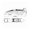 Marine Hardware Silver-Polished Double-Roller Anchor Bracket Mounting Holes